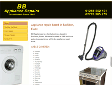 Tablet Screenshot of bbappliances.co.uk